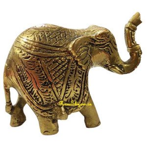 Brass Elephant Idol 4 inch